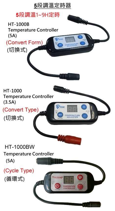 Five-setting temperature controller series