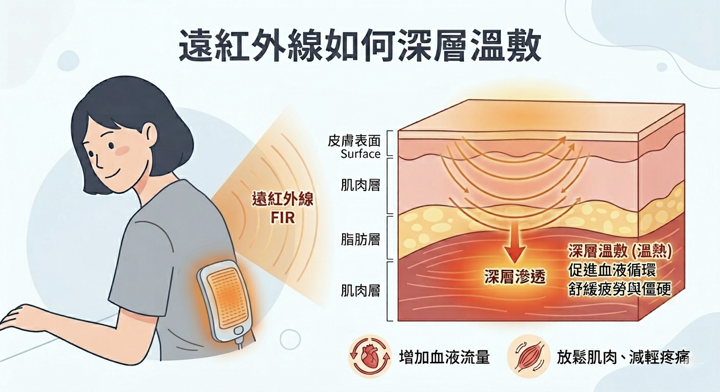 遠紅外線如何深層溫敷示意圖