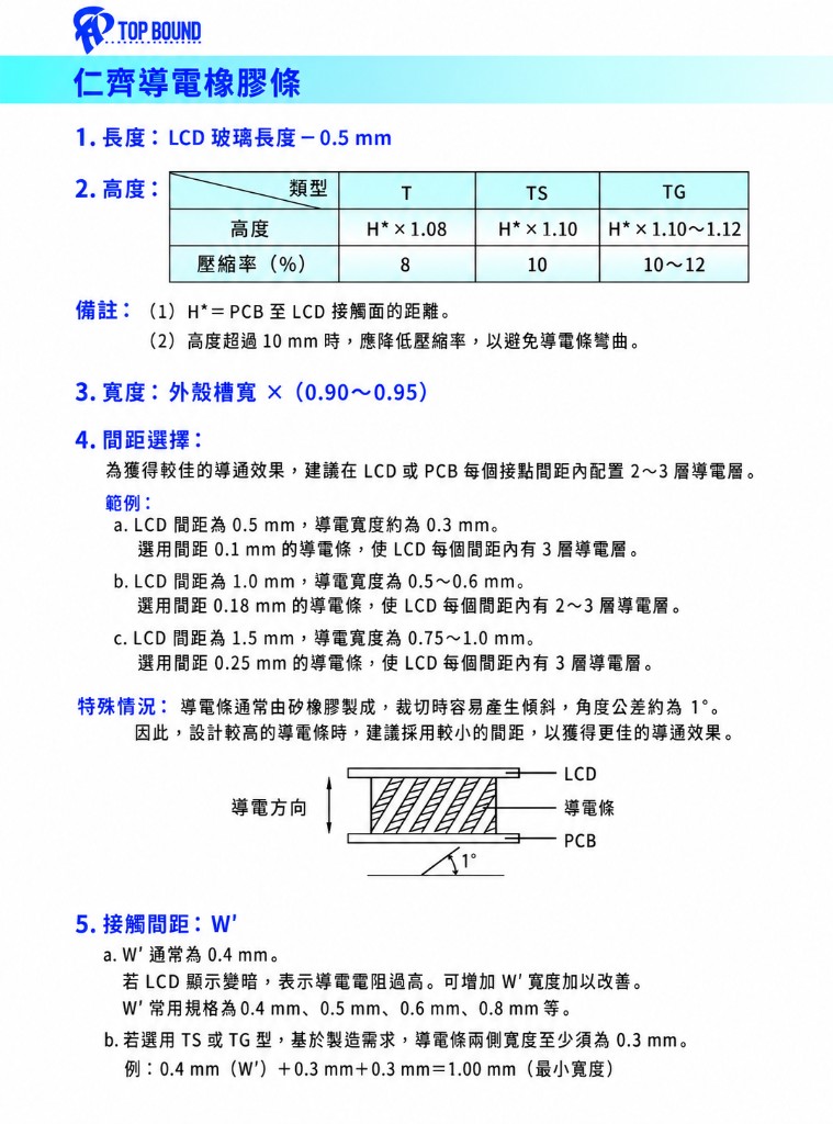 仁齊導電橡膠條設計指導與尺寸選擇建議
